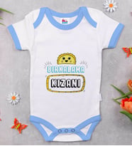 BK Kids Bırkalama Kızanı Tasarımlı Mavi Bebek Body Zıbın-1