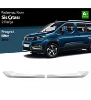 PEUGEOT RİFTER 2018 ve Üzeri Krom Sis Kaşı Paslanmaz Çelik 2 Parça