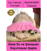 Ayarlanabilir Çocuk Bebek Duş Şapkası Göze Şampuan Su Sabun Kaçmasını Önleyen Koruyucu Banyo