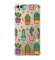 PrintiFy Huawei P Smart Uyumlu Water Color 4 Baskılı Şeffaf Köşe Korumalı Antişok Kılıf