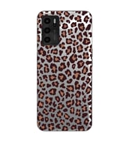 Oppo A55 Uyumlu Leopar Desenli Şeffaf Telefon Kılıfı