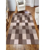 Dijital Kaymaz Taban Yıkanabilir Salon Halısı Mutfak Halısı Koridor Halısı Yolluk ND-HS-196 (Kahverengi)