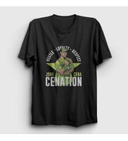 Presmono Unisex Siyah Cenation V2 Güreş Wwe John Cena T-Shirt 496430tt