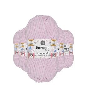 Northcity Yumurcak Kadife El Örgü İpi Toz Pembe – 5'li Paket, Şık Örgü İşi İçin İdeal