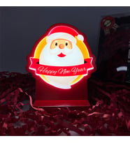 Happy New Year Noel Yılbaşı Masaüstü Led Lamba/gece Lambası/usb’li Ve Uv Baskılı (leon-led Ile Neon Görünüm) 11*11