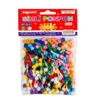 Bigpoint Ponpon Simli 1 cm 10 Renk / 200'lü Poşet