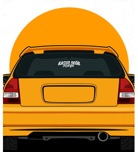 Kosko Değil Muska Araba Sticker Etiker 24 Cm