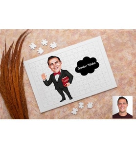 Karikatürlü Avukat Kişiye Özel Puzzle