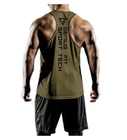 Erkek Dry Fit Y-back Gym Fitness Sporcu Atleti Genıus-fıt (Haki)