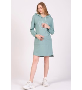 Busa Hamile Hoodie Elbise Çağla