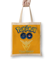 Pokemon Go Team İnstinct Bez Çanta Uzun Saplı