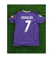R.Madridd Cardiff 2017 Şampiyonlar Ligi Finali Cristiano Ronaldo Nostalji Forması (KISA) (Mor)