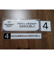 METAL KAPI İSİMLİĞİ / KAPI NO / POSTA KUTUSU İSİMLİĞİ (3’lü Set)