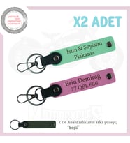 Sade Zarafet Arayanlara – Kişiye Özel Plaka & İsimli Deri Anahtarlıklar, Yeşil-Pembe-Ysl