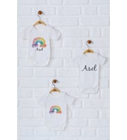 Pia Baby Premium %100 Pamuk İsme Özel Organik Baskılı Üçlü Set Çıtçıtlı Bebek Body Zıbın Modelleri 5016-18 (Ekru)