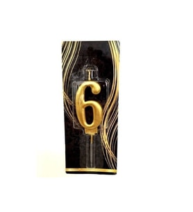 6 Yaş Gold Rakam Mum M179