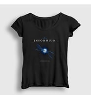 Presmono Kadın Siyah Ephemeral Insomnium T-Shirt 151317tt
