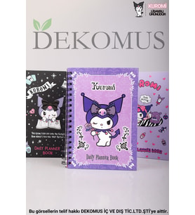 DEKOMUS İLE YENİ SEZON LİSANSLI KUROMI DAILY PLANNER BOOK / GÜNLÜK PLANLAYICI AJANDA