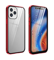 İPhone 12 Pro Mıknatıslı 360 Derece Ön ve Arka Cam Full Korumalı Manyetik Kıl - ETC2643-3118 (Kırmızı)