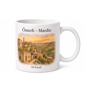 Ömerli Tarihi Dokusu Doğası Mardin Hatırası Kupa Bardak Hediye