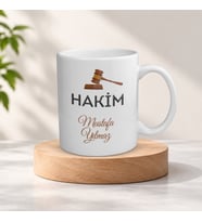 Kişiye Özel İsimli Hakim Meslek Kupa Bardak