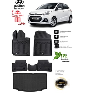 Hyundai İ10 2022 Araca Özel 3D Paspas Ve 3D Bagaj Havuzu