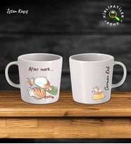 KirliPatiler Taş Kupa Fincan Üzeri Çalışan Kedi Baskılı (Model 18)