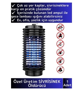 Premium Prizli Asmalı Az Yer Kaplayan Elektrikli Cihaz Cız Lamba Mor Işık Kara Sivri Sinek Öldürücü
