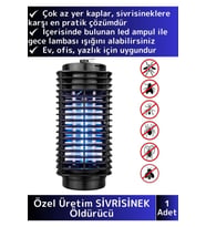 Premium Prizli Asmalı Az Yer Kaplayan Elektrikli Cihaz Cız Lamba Mor Işık Kara Sivri Sinek Öldürücü