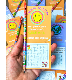 okul hediyesi emojili kursun kalem