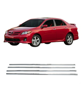 Toyota Corolla SD Krom Cam Çıtası 2007-2013 4Prç Paslanmaz Çelik