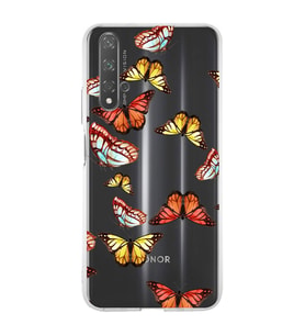 PrintiFy Huawei Honor 20 ile Uyumlu 1mm Slim Fit Water Color 2 Baskılı Şeffaf  Kılıf