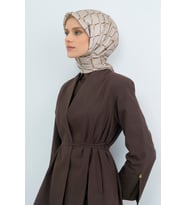 Armine Saf İpek Sura Eşarp-2026 İlkbahar-Yaz- 953800D (Vizon)