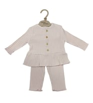 ANNA BABBA 2405 Kız Bebek Kaşkorse Fırfırlı Pudra İkili Takım  (Karışık)