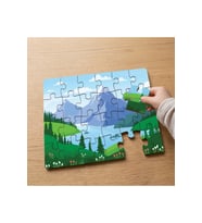 Dağlar - Göl - Manzara Tasarımlı 24 Parça Ahşap Çocuk Puzzle MPK0855