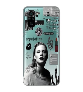 Redmi Note 10/Note 10S Uyumlu Taylor Swift Desenli Şeffaf Telefon Kılıfı