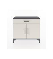 Arges Şifonyer Tek Raflı Tek Çekmeceli 2 Kapaklı 88x30x80 Antrasit-Aytaşı