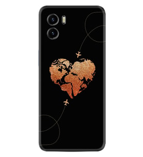 Vivo Y15S Y32 Y33S Y51 Y53S Kılıf Desemli Silikon Plane Heart 1721
