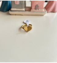 İpekish “Denge ve Şıklık” Gold Renk, 19 Numara, İkili Kap Figürlü - Paslanmaz Çelik Yüzük (Gold 2)