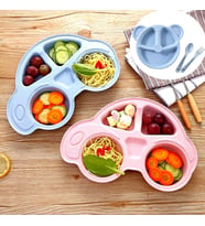 Mcg® Bebekler İçin Araba Şeklinde Sevimli Mama Tabağı Çocuk Tabldot