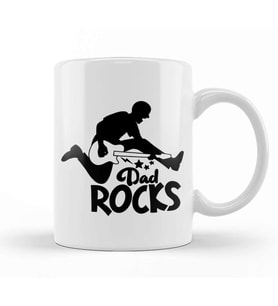 My Dad Rocks And Guitar 01 Kupa Bardak Porselen