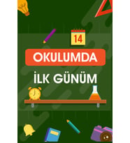 Okulumda İlk Günüm Temalı Fotoğraf Panosu Branda 100x150