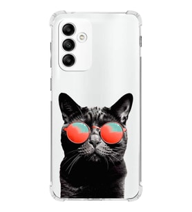 PrintiFy Samsung Galaxy A04s Uyumlu Kedi 3 Baskılı Şeffaf Köşe Korumalı Antişok Kılıf