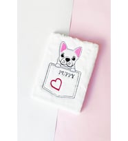Puppy Peluş Defter (Beyaz)