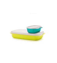 Tupperware Bölmeli Beslenme Kutusu 590 Ml+ 120 Ml Saklama Kabı