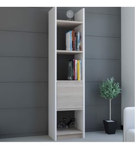 Kitaplık Elips 103 Tekli Beyaz Cordoba