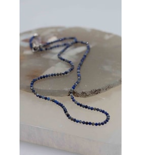 Lapis Lazuli Taşı Ince Doğaltaş Kolye 2mm
