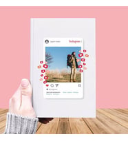 Fotoğraf Baskılı İnstagram Temalı Deri Kaplı Defter-026