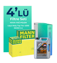 MANN Audi Q5 2.0 Tfsi 211 HP Filtre Bakım Seti Liqui Moly Motor Yağlı (2008-2013) 4 Lü