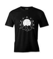 Moon Phases Behind a Cloud Siyah Erkek Tshirt
